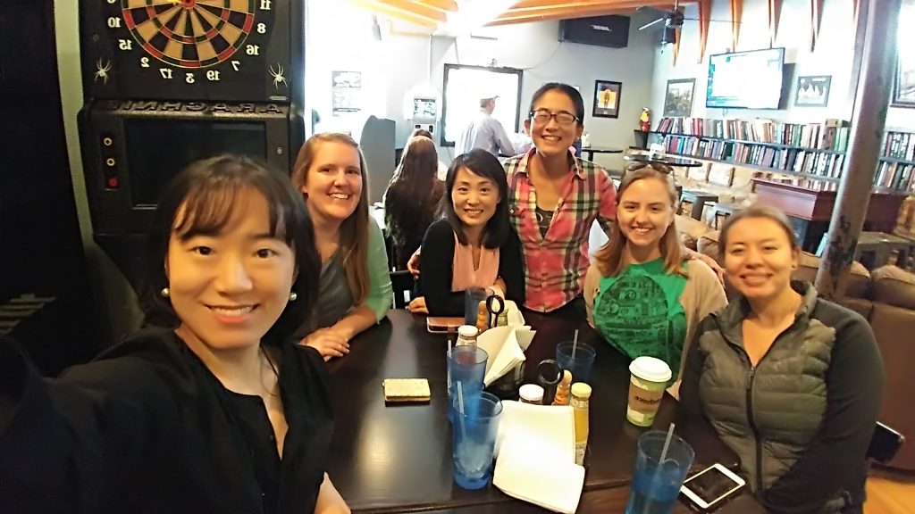 Group at lunch for Satoko's last day