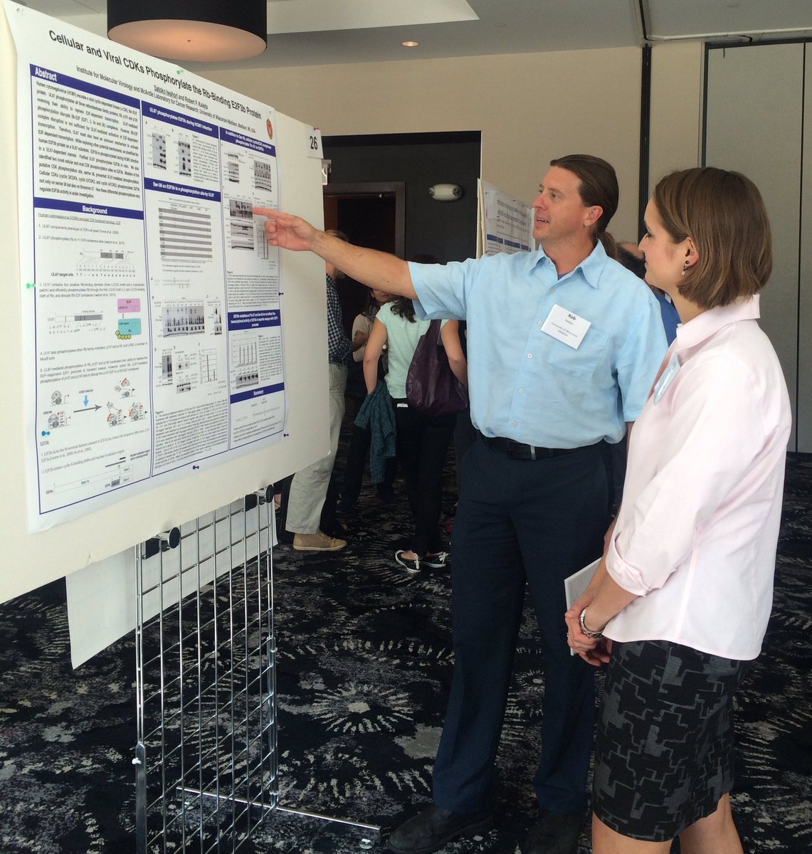 Rob presenting a poster at the Rb meeting