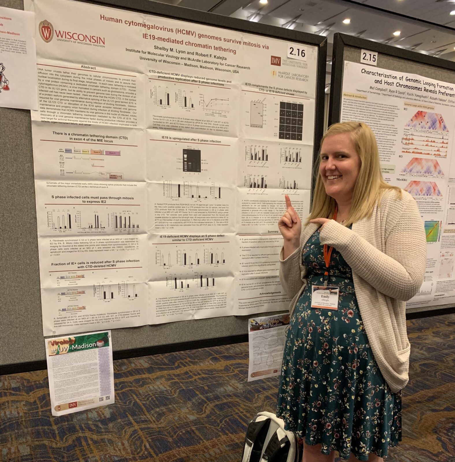 Emily presenting Shelby's poster at IHW 2019