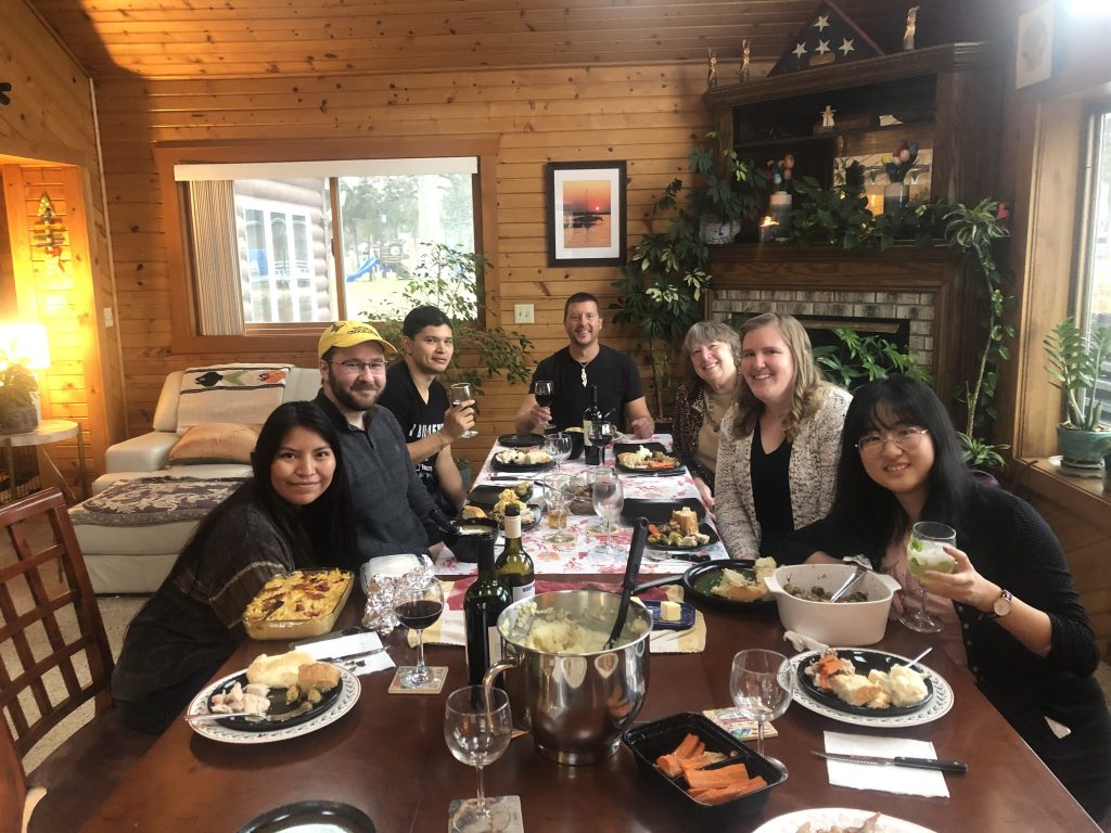 Kalejta and Neumann labs celebrating thanksgiving
