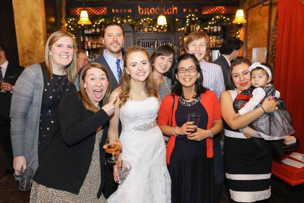 Lab Members celebrating Shelby's wedding