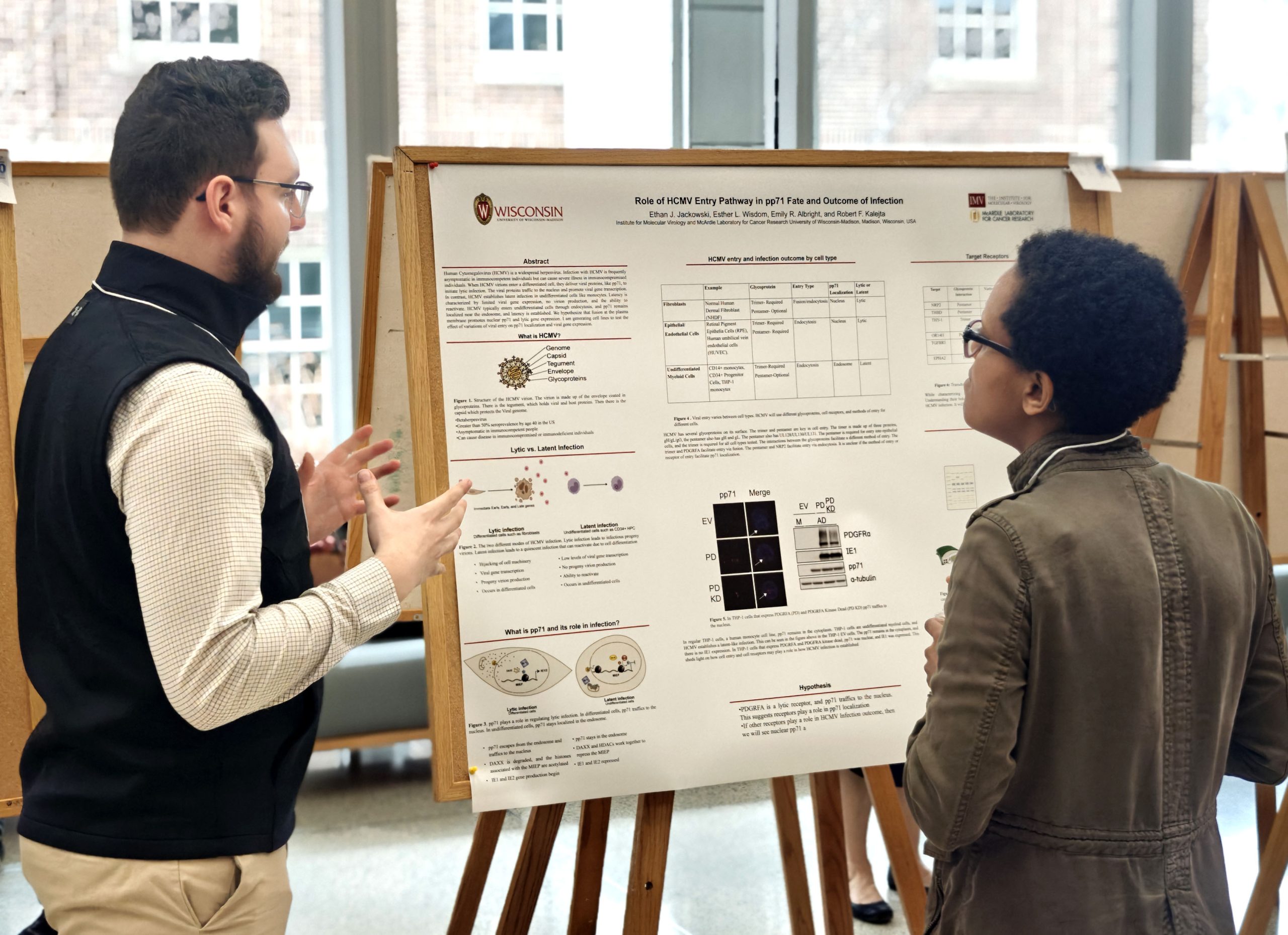 Ethan presenting his research at the Palmenberg Symposium