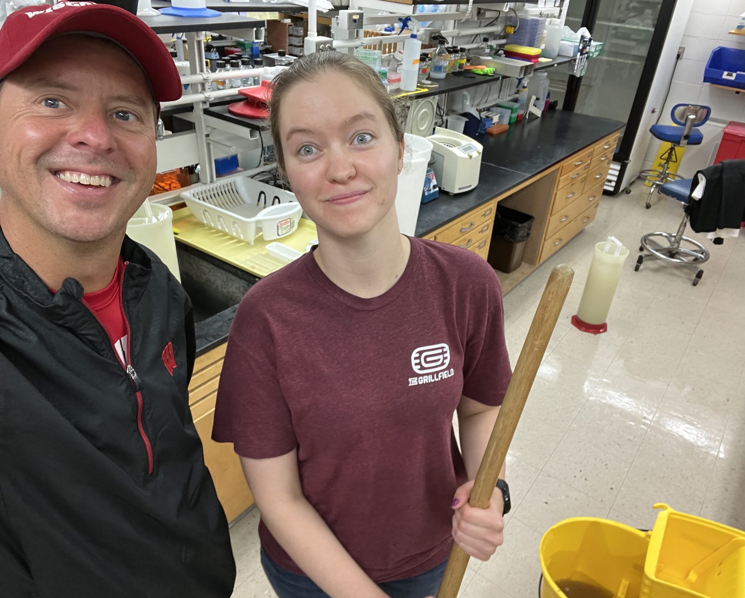 Cleaning up a flooded lab